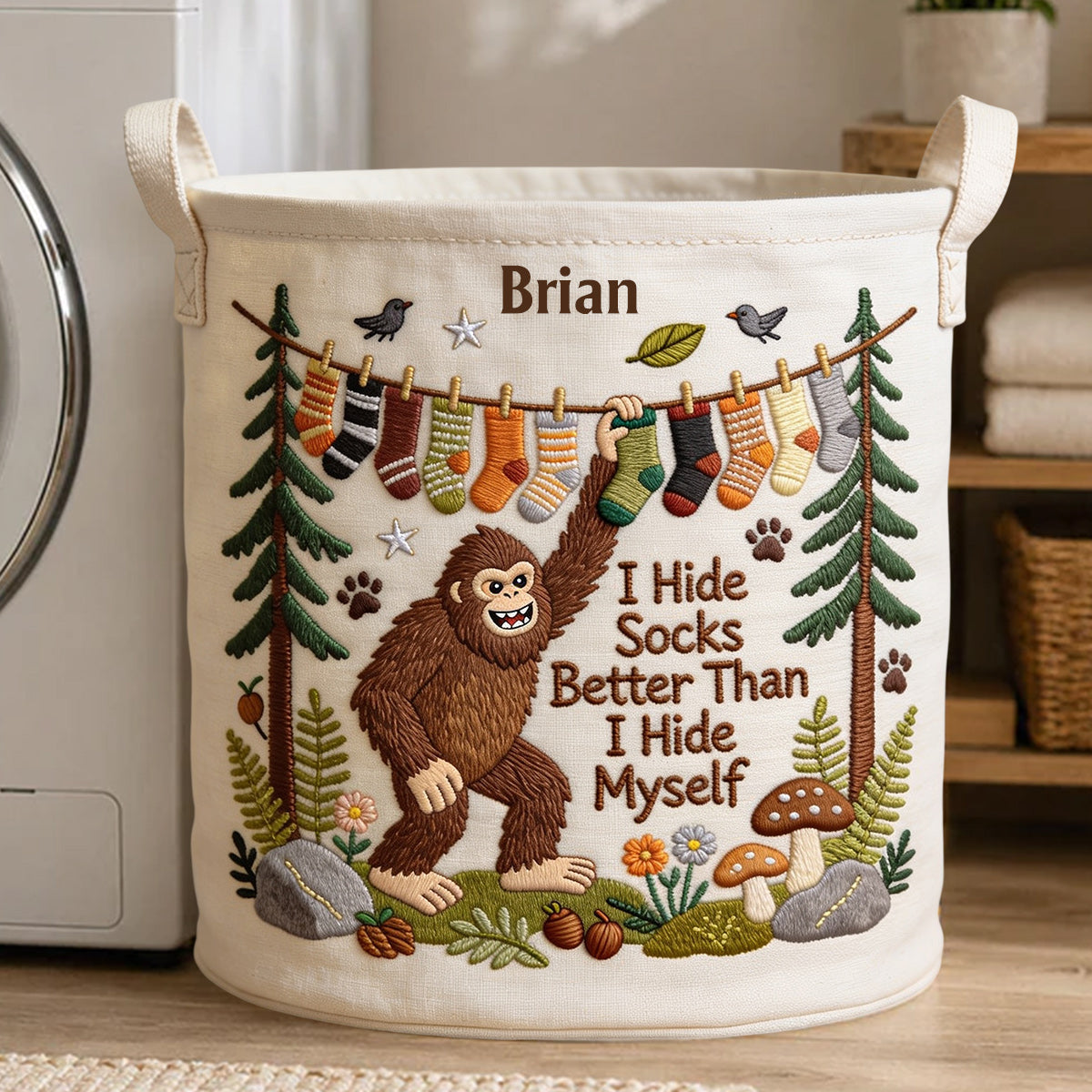 I Hide Socks - Personalized Hiking Storage Basket