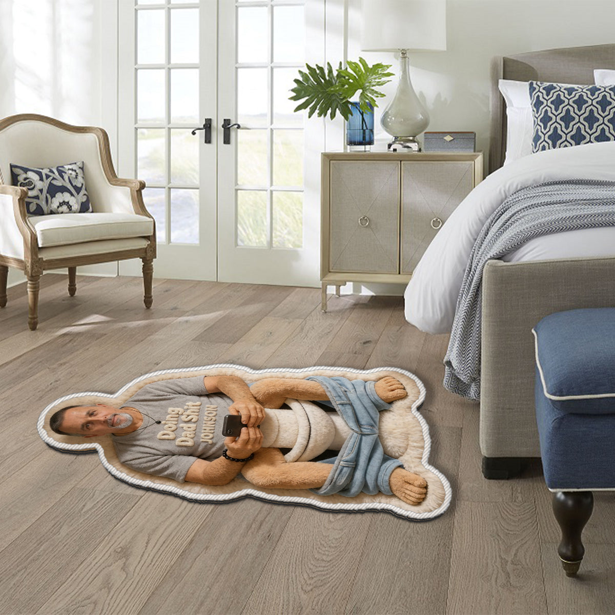 Tapis Personnalisé Photo de Papa - Tapis Antidérapant Personnalisé