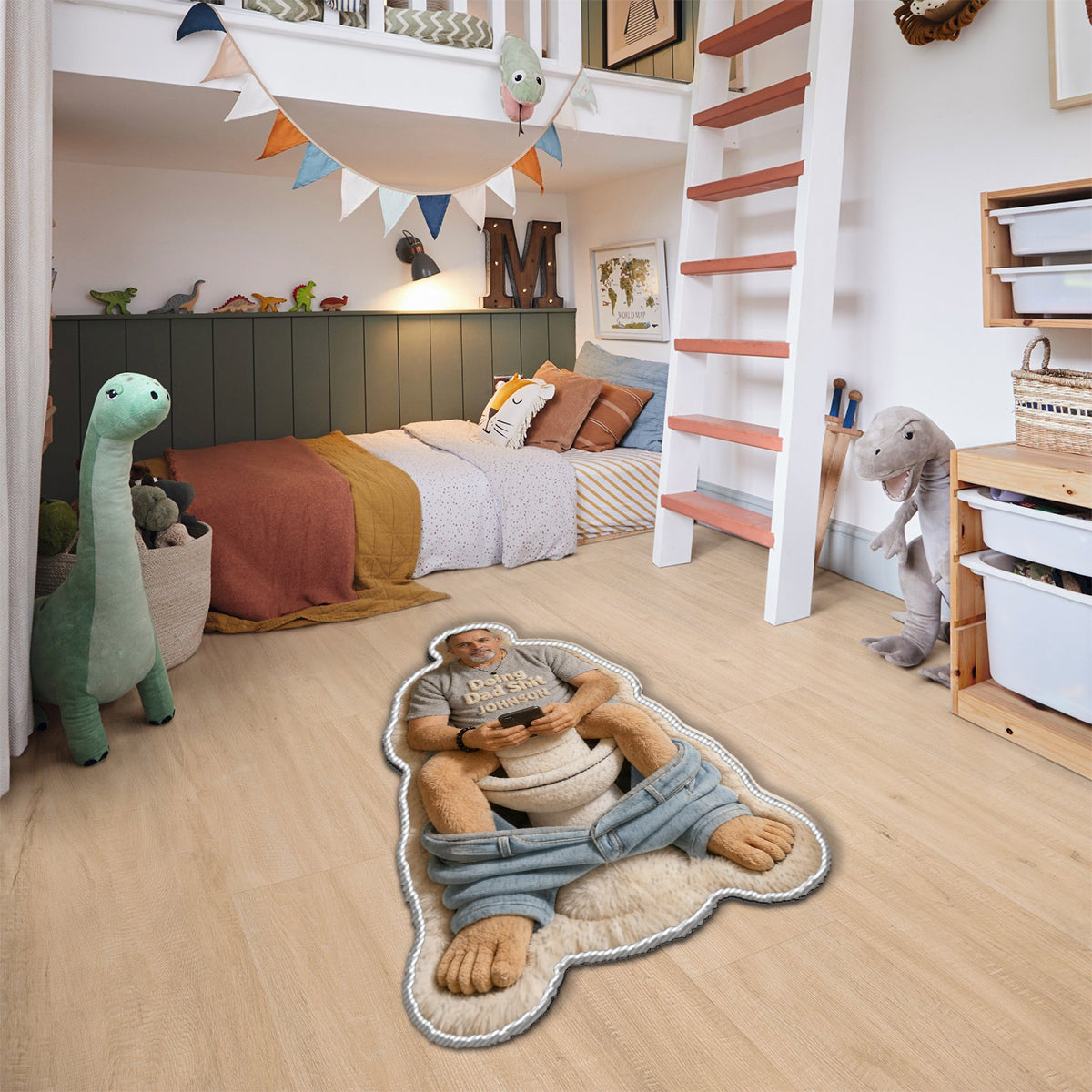 Tapis Personnalisé Photo de Papa - Tapis Antidérapant Personnalisé