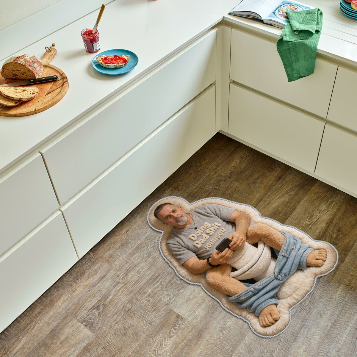 Tapis Personnalisé Photo de Papa - Tapis Antidérapant Personnalisé