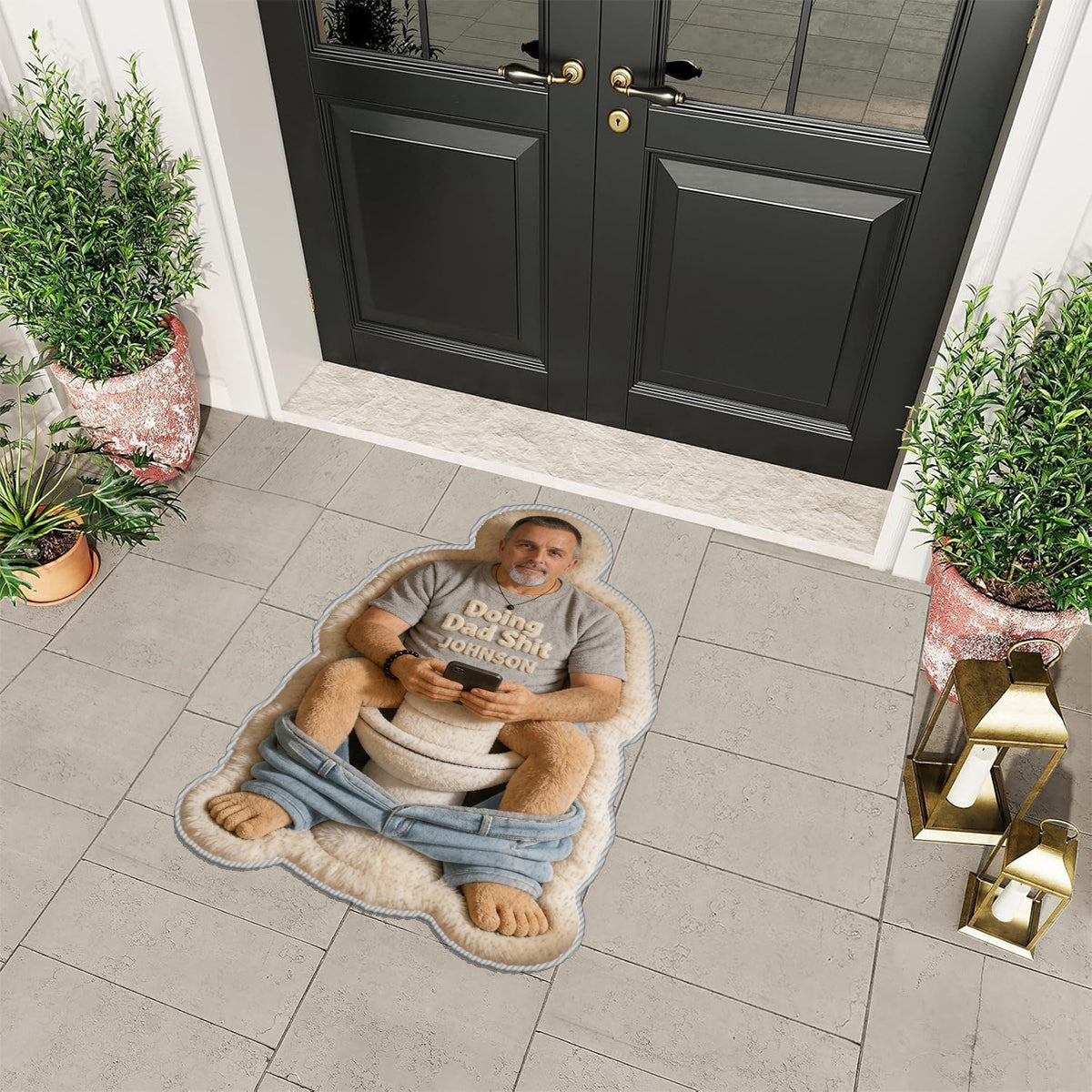 Tapis Personnalisé Photo de Papa - Tapis Antidérapant Personnalisé