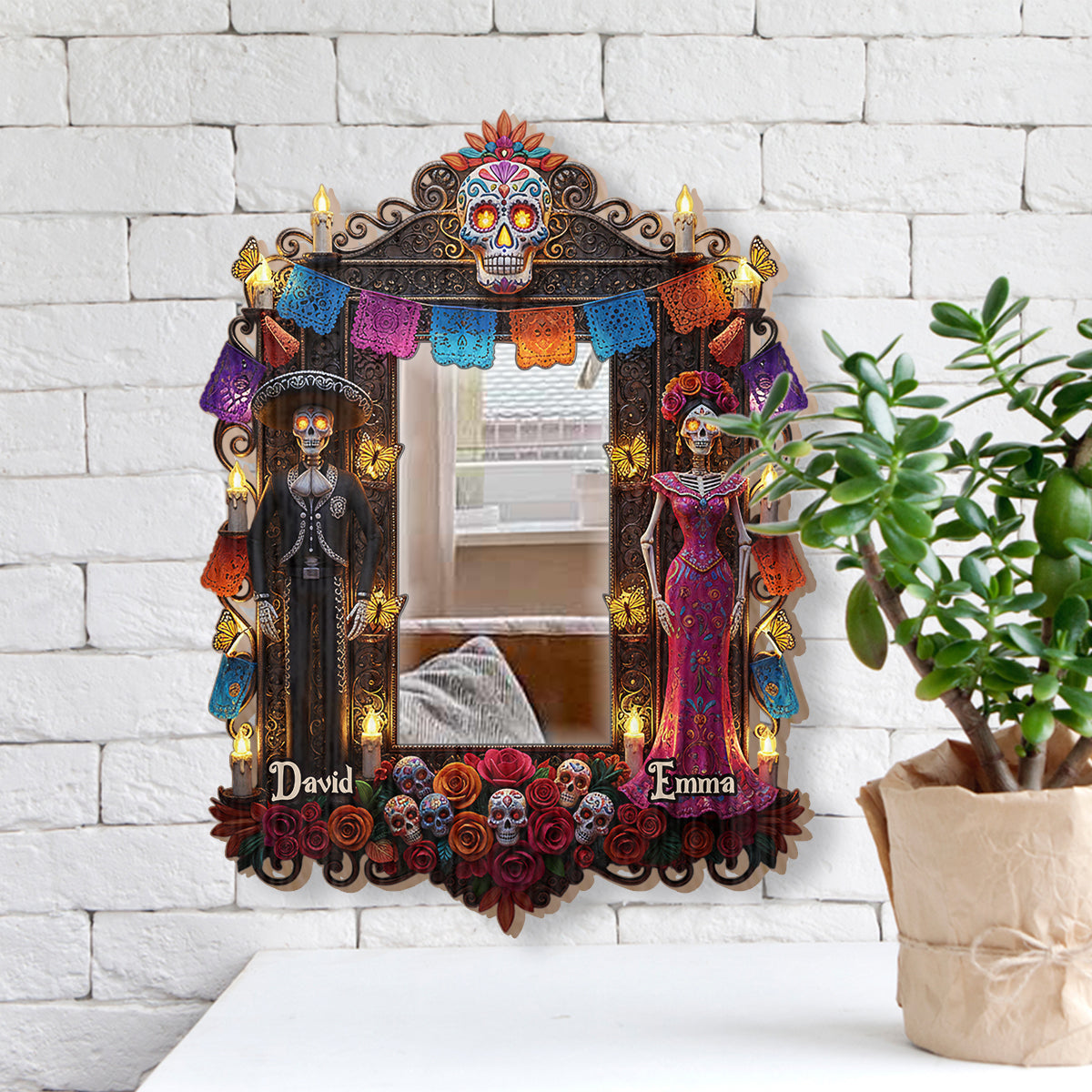 Jusqu'à ce que la mort nous sépare - Miroir mural personnalisé pour couple