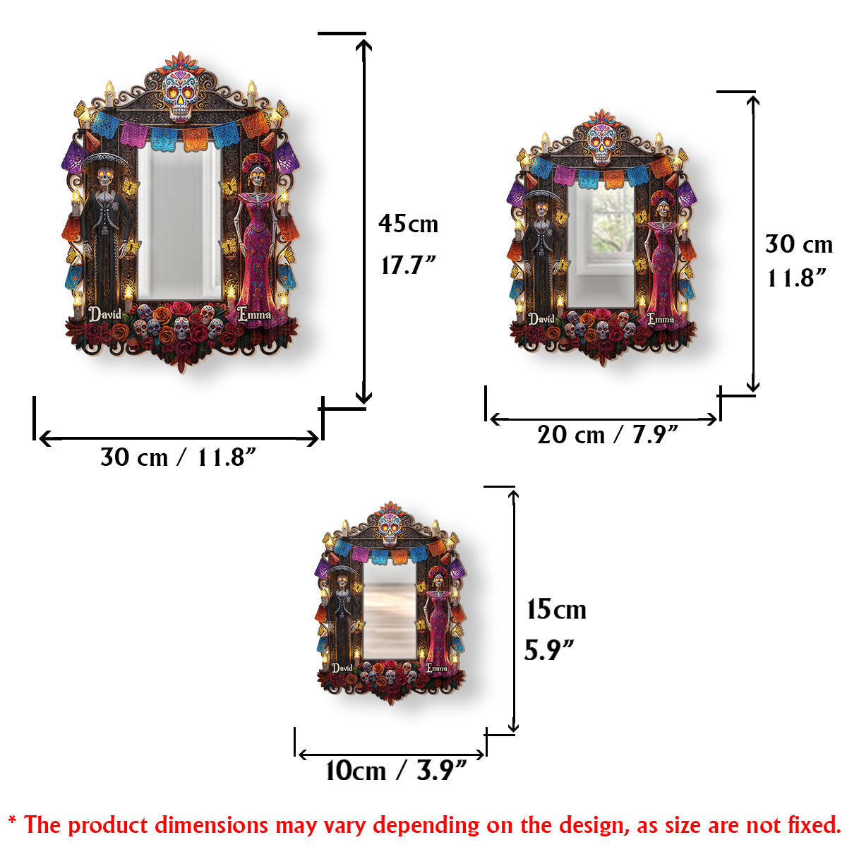 Jusqu'à ce que la mort nous sépare - Miroir mural personnalisé pour couple