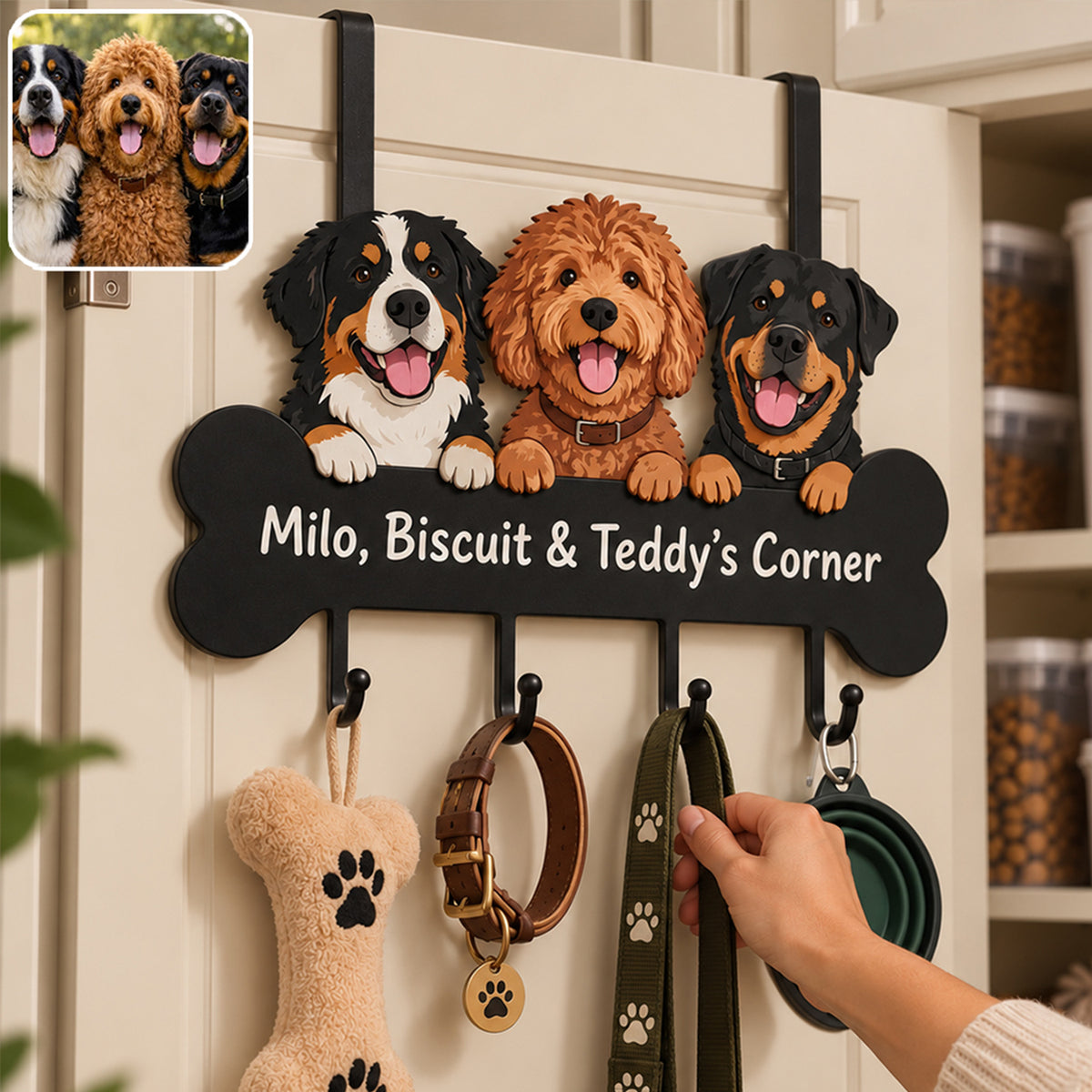 Furry Friends Only - Personalized Dog Metal Door Hooks