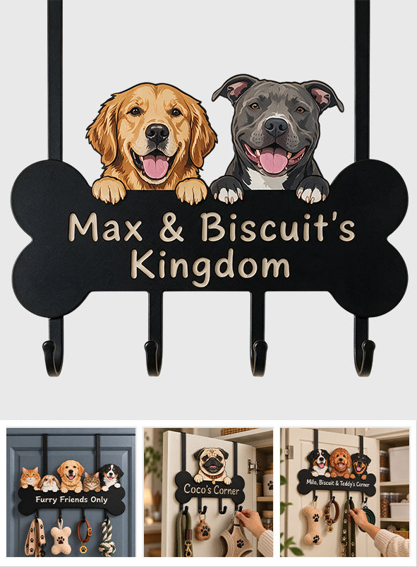 Furry Friends Only - Personalized Dog Metal Door Hooks