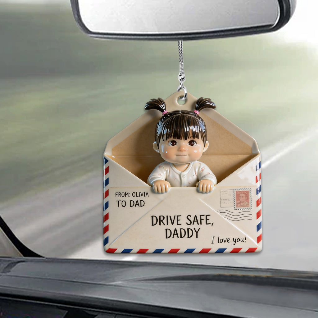 Lettre pour Papa, Conduis prudemment - Ornement de voiture personnalisé
