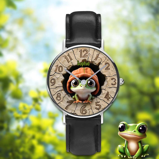 Montre-bracelet personnalisée Love Frog