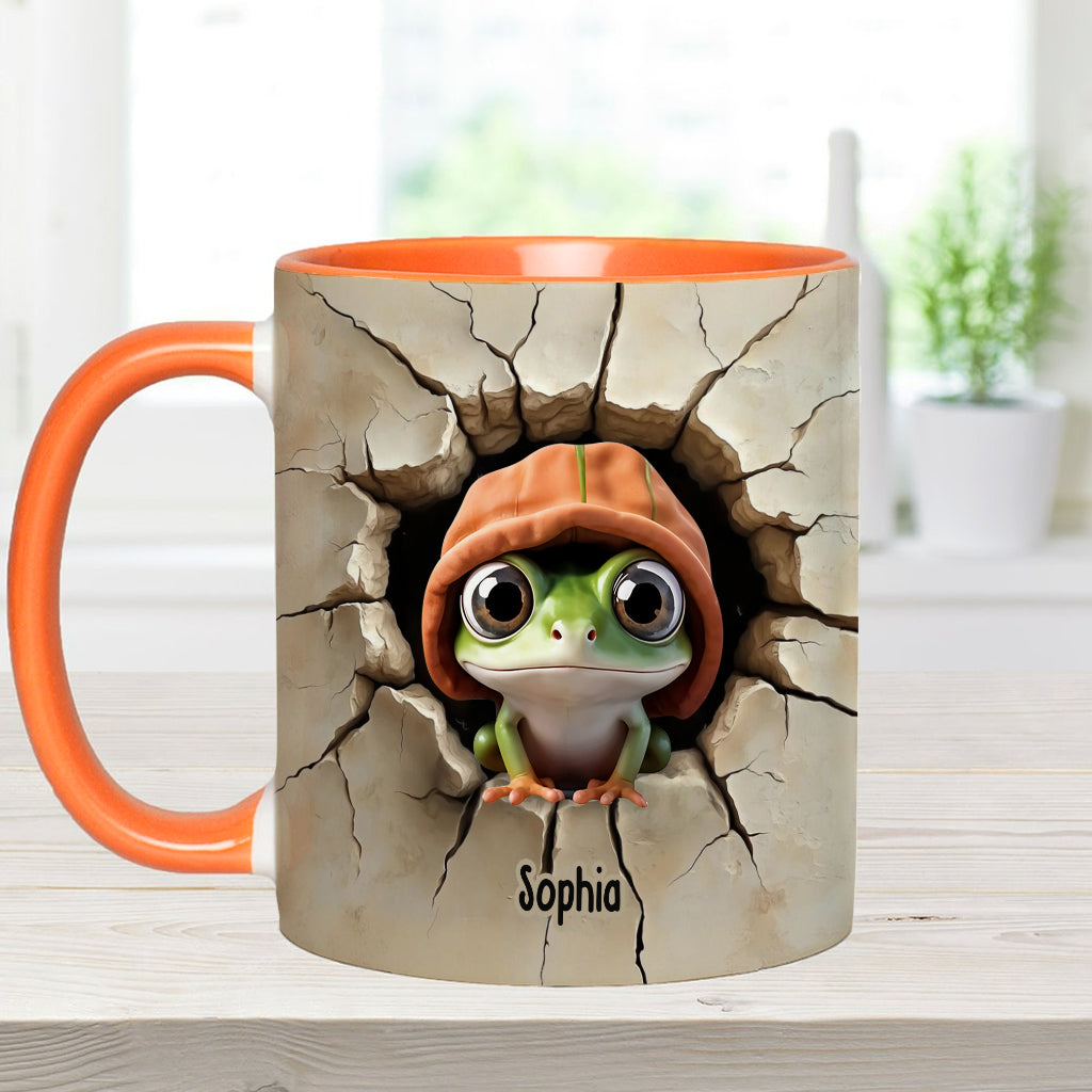 Mug personnalisé à motif grenouille mignonne