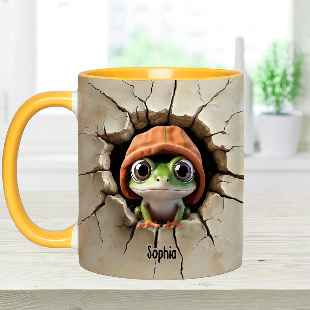 Mug personnalisé à motif grenouille mignonne