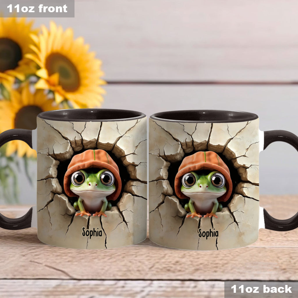 Mug personnalisé à motif grenouille mignonne