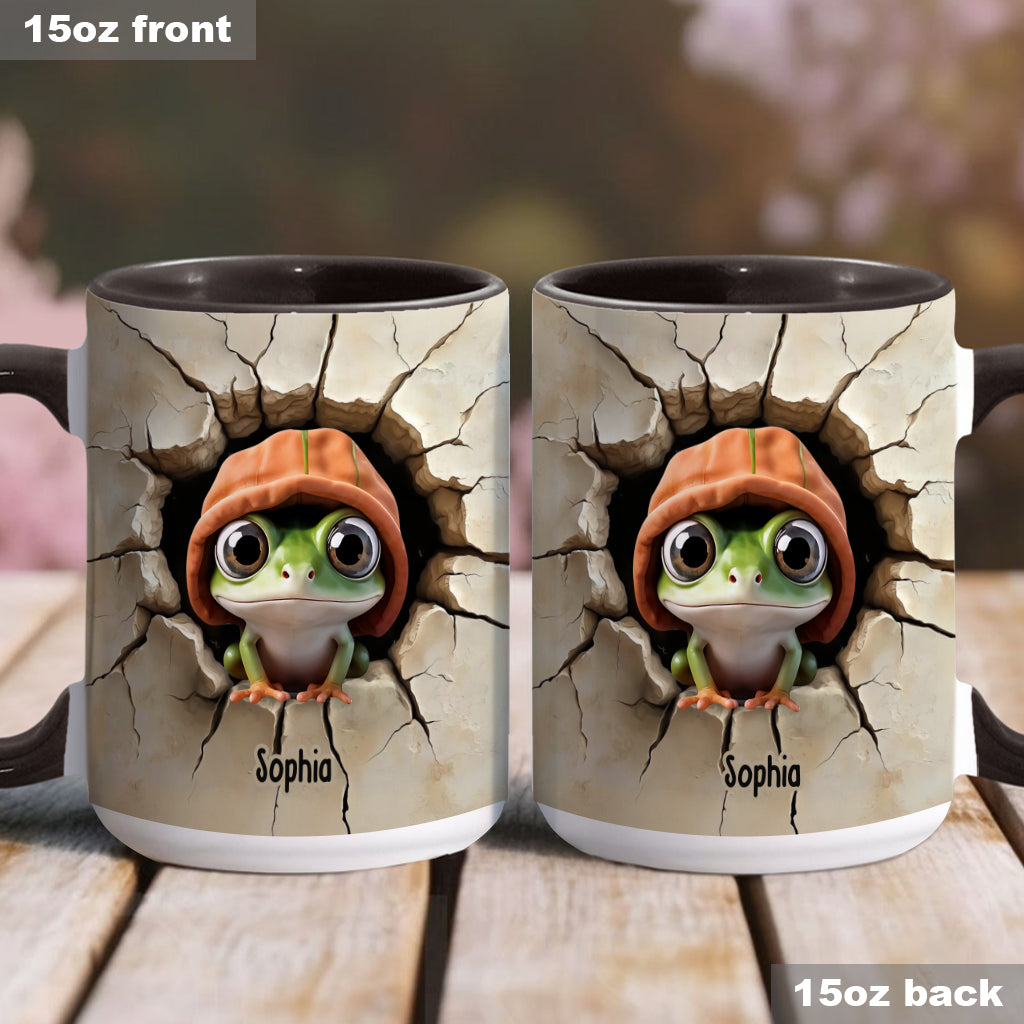 Mug personnalisé à motif grenouille mignonne