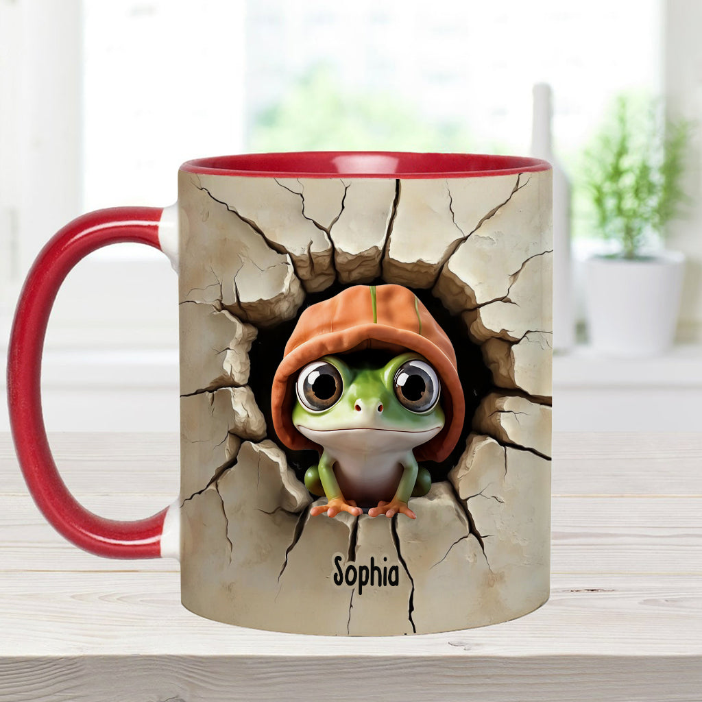 Mug personnalisé à motif grenouille mignonne