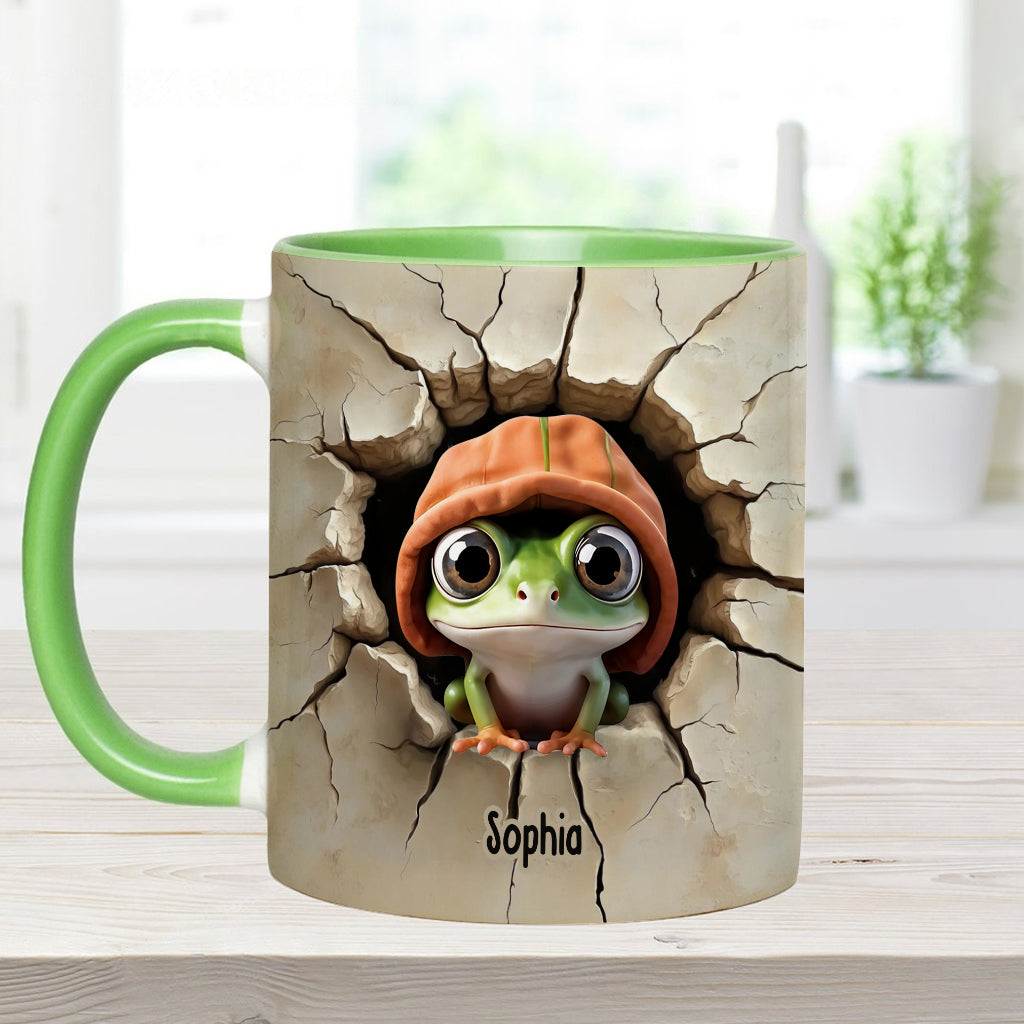 Mug personnalisé à motif grenouille mignonne