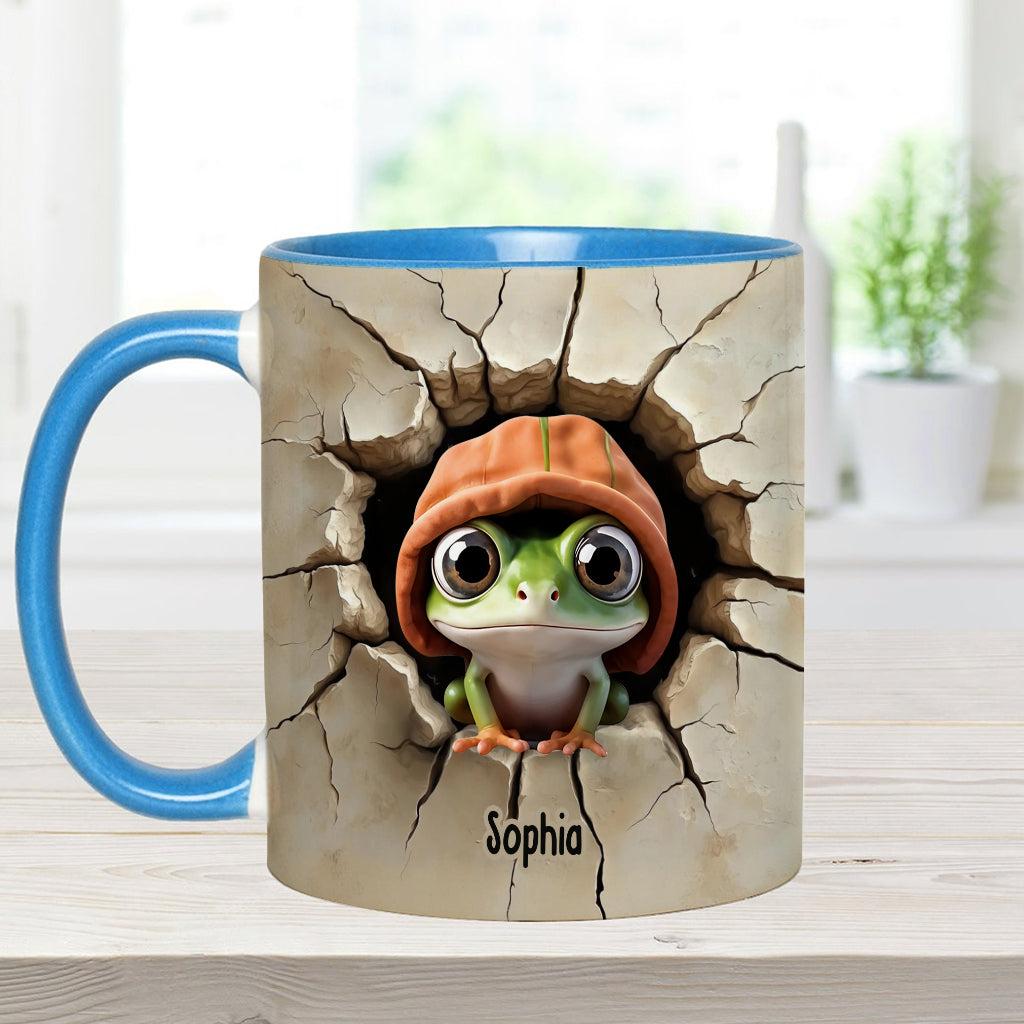 Mug personnalisé à motif grenouille mignonne
