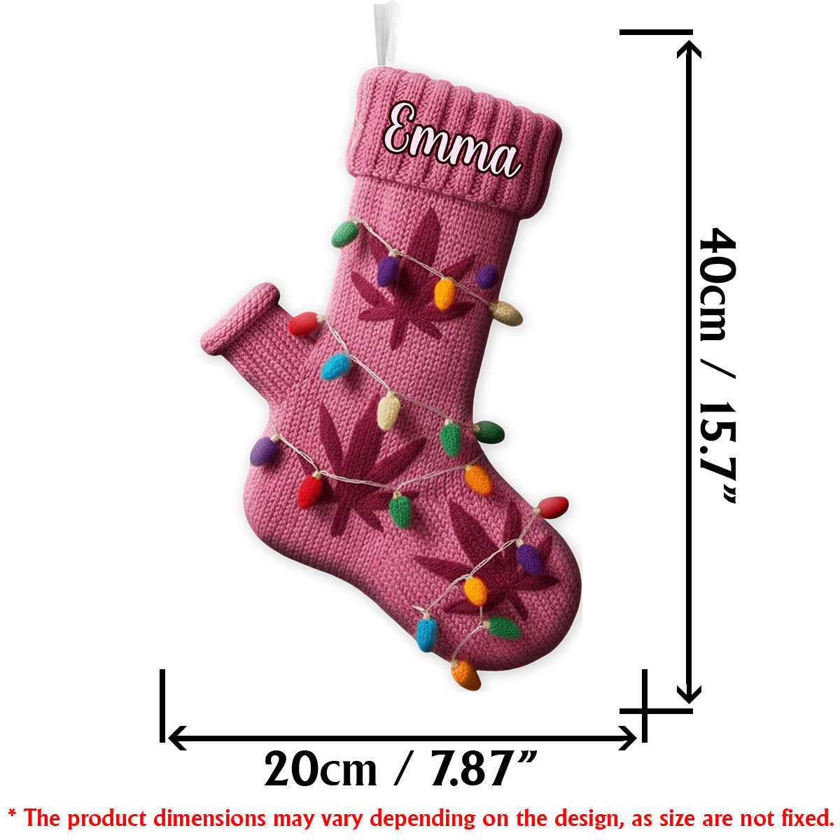 Joyeux Noël - Chaussette de Noël personnalisée en forme de mauvaise herbe