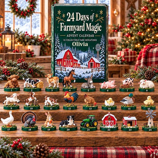 Calendrier de l'Avent Fermier Personnalisé - Noël avec Collectibles 3D
