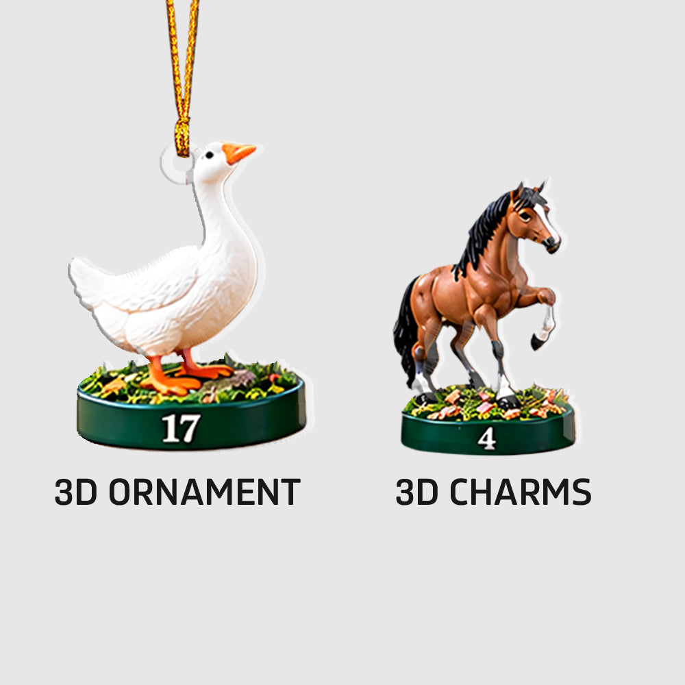 Christmas Farm - Personalized Farmer Advent Calendar With 3D Collectibles