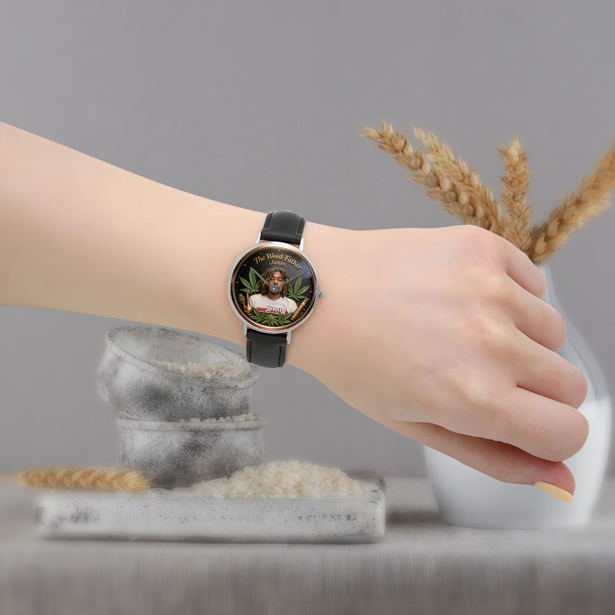 Le Papa le Plus Cool - Montre Personnalisée en Main