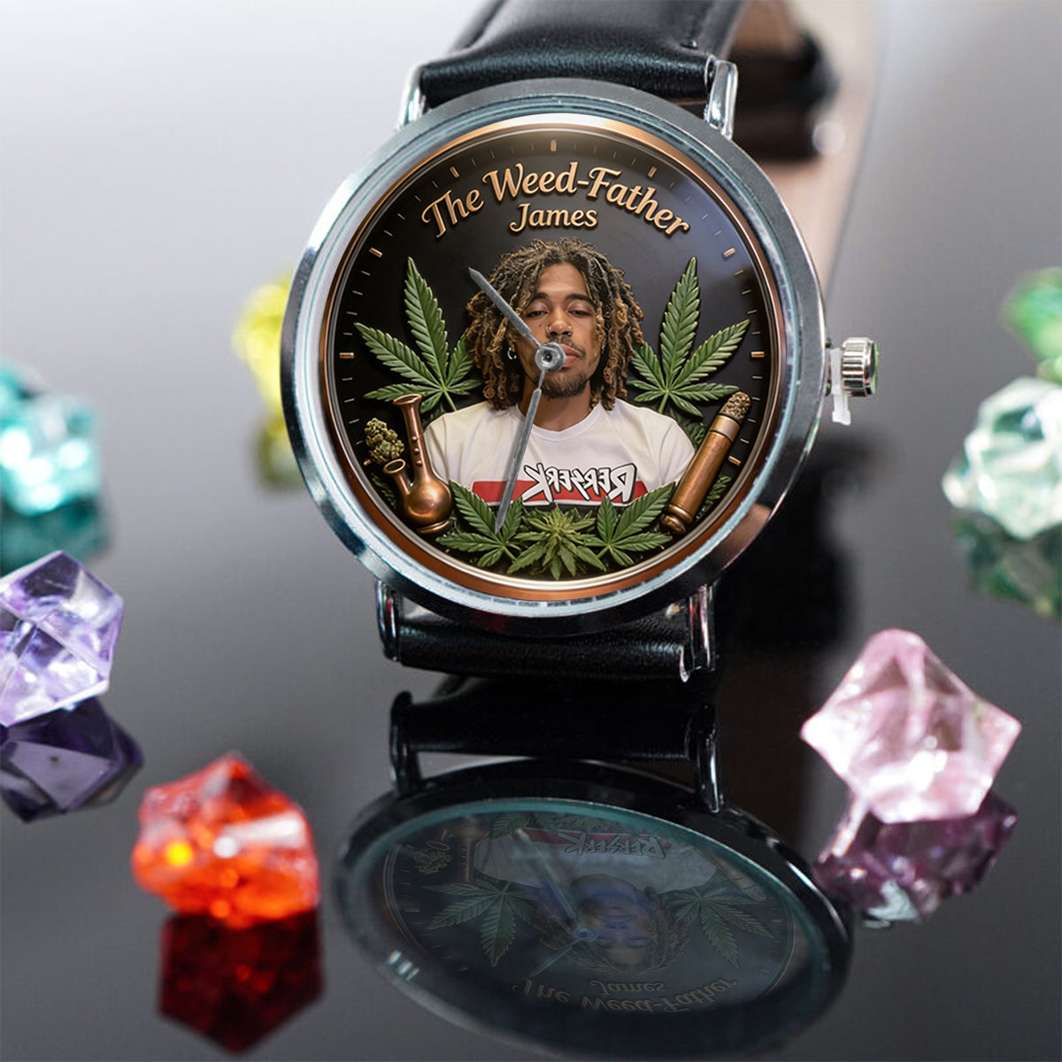 Le Papa le Plus Cool - Montre Personnalisée en Main