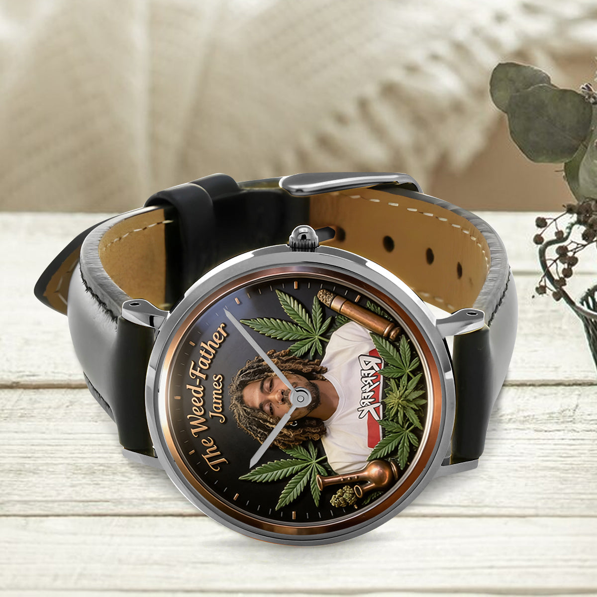 Le Papa le Plus Cool - Montre Personnalisée en Main