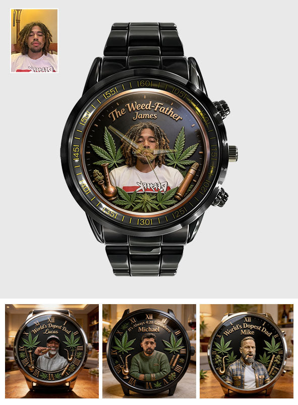Le Papa le Plus Cool - Montre Personnalisée en Main