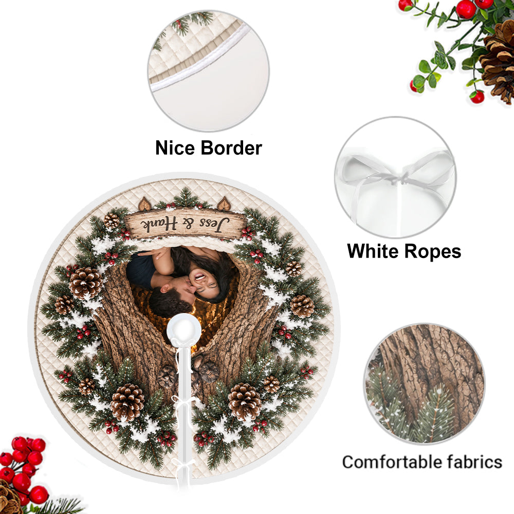 Custom From Any Photo - Personalized Couple Tree Skirt