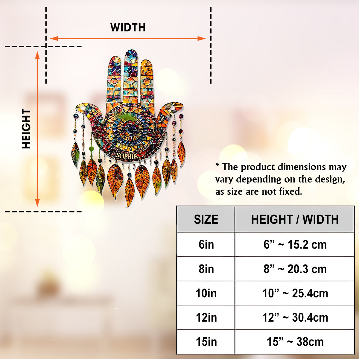 Bohemian Dream Catcher - Personalized Yoga Window Hanging Suncatcher Ornament