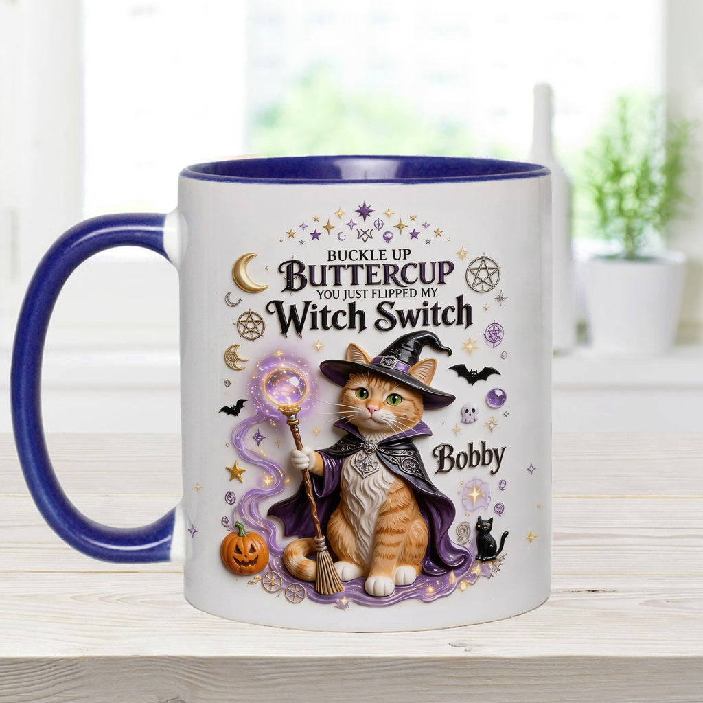 Cat Witch - Personalized Cat Accent Mug & Coaster