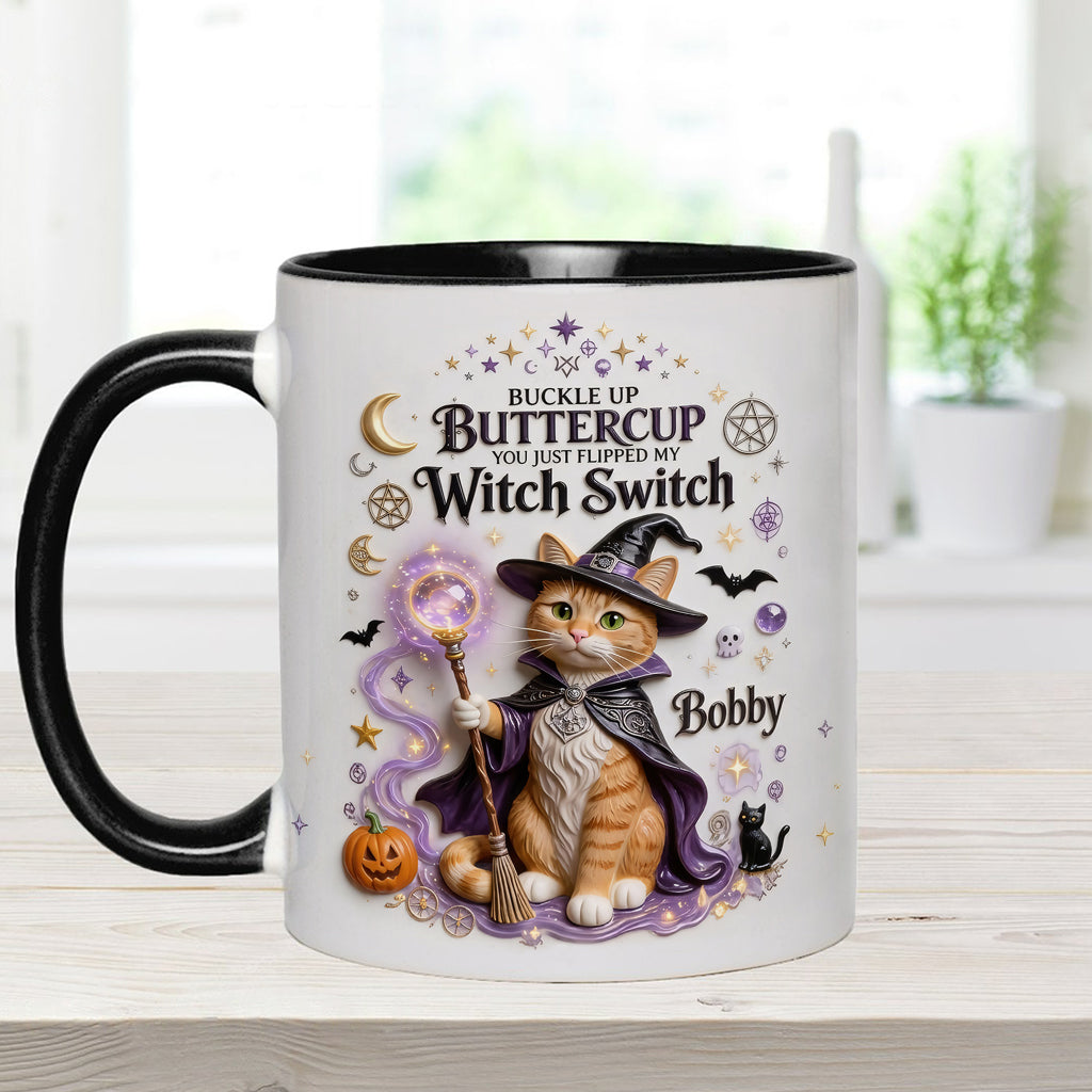 Cat Witch - Personalized Cat Accent Mug & Coaster