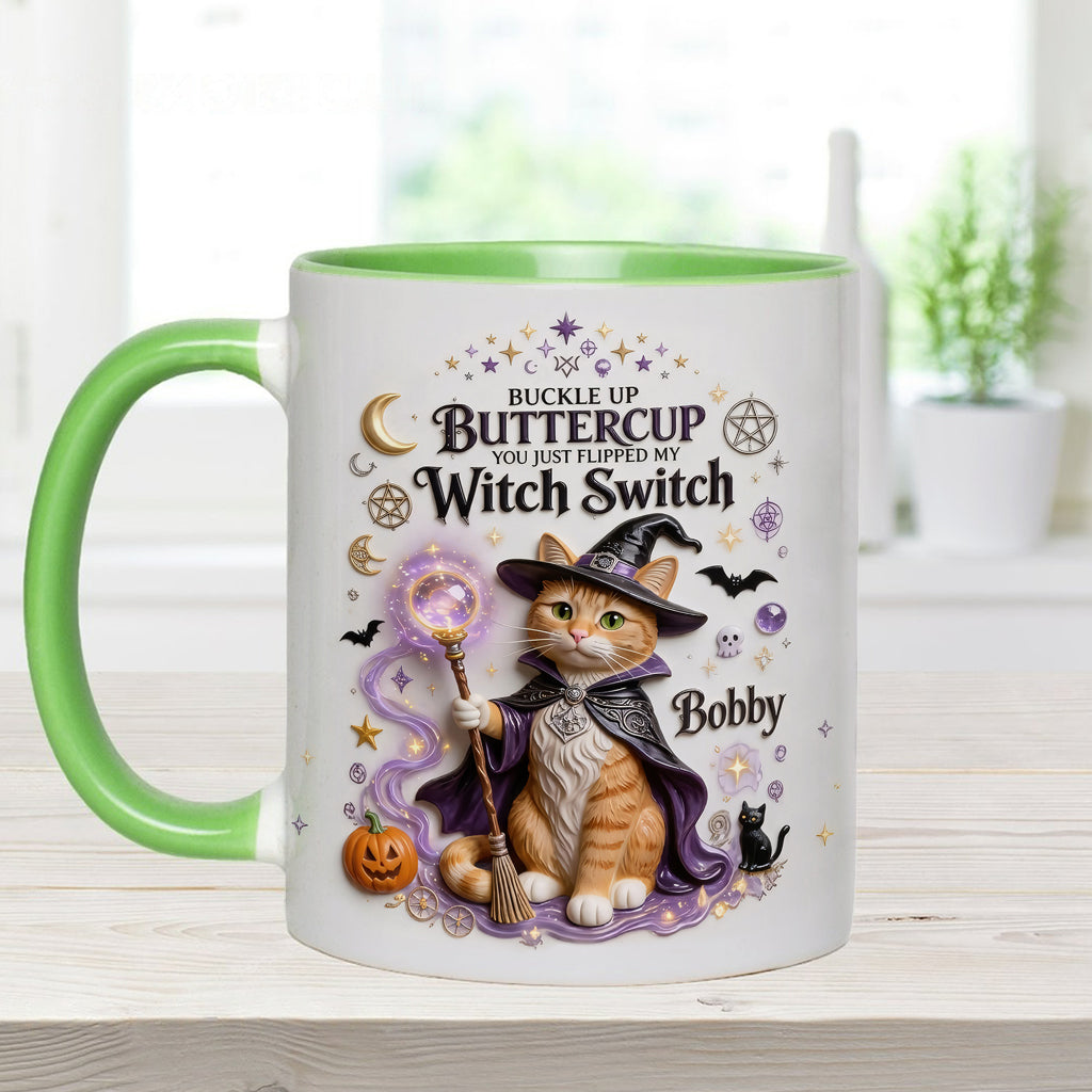 Cat Witch - Personalized Cat Accent Mug & Coaster