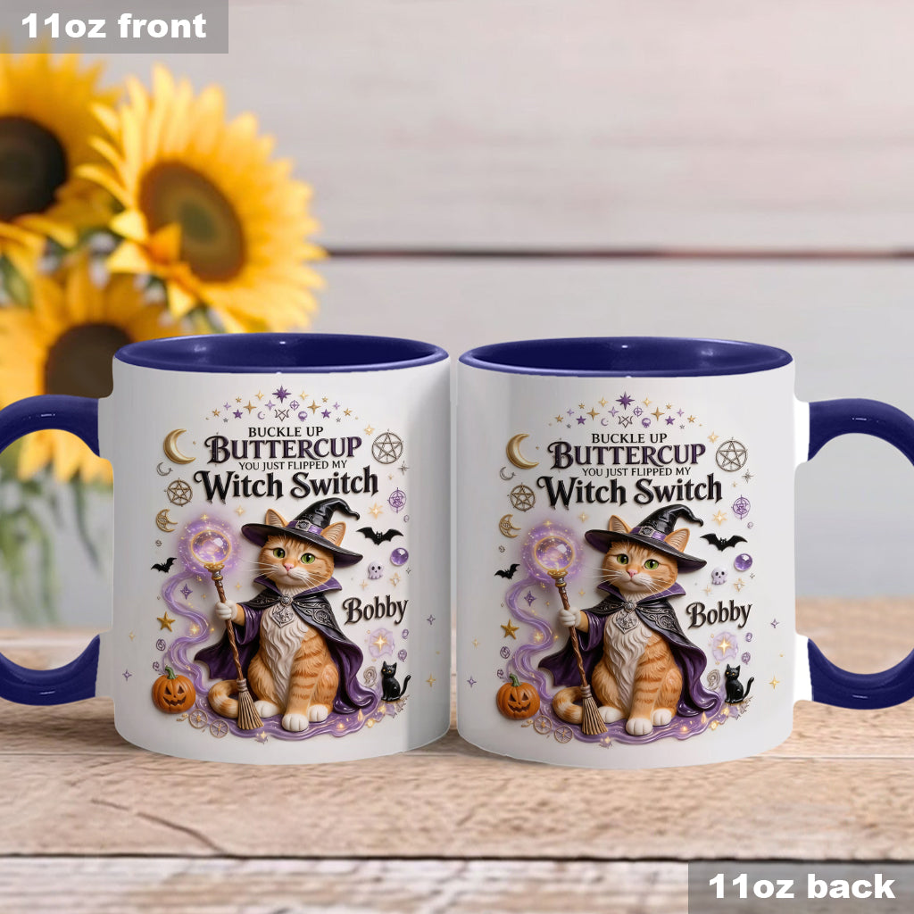 Cat Witch - Personalized Cat Accent Mug & Coaster