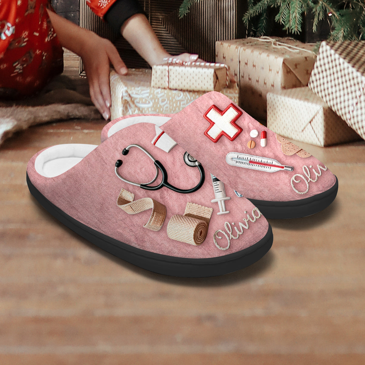 Pantoufles personnalisées pour infirmières – Professionnels de la santé