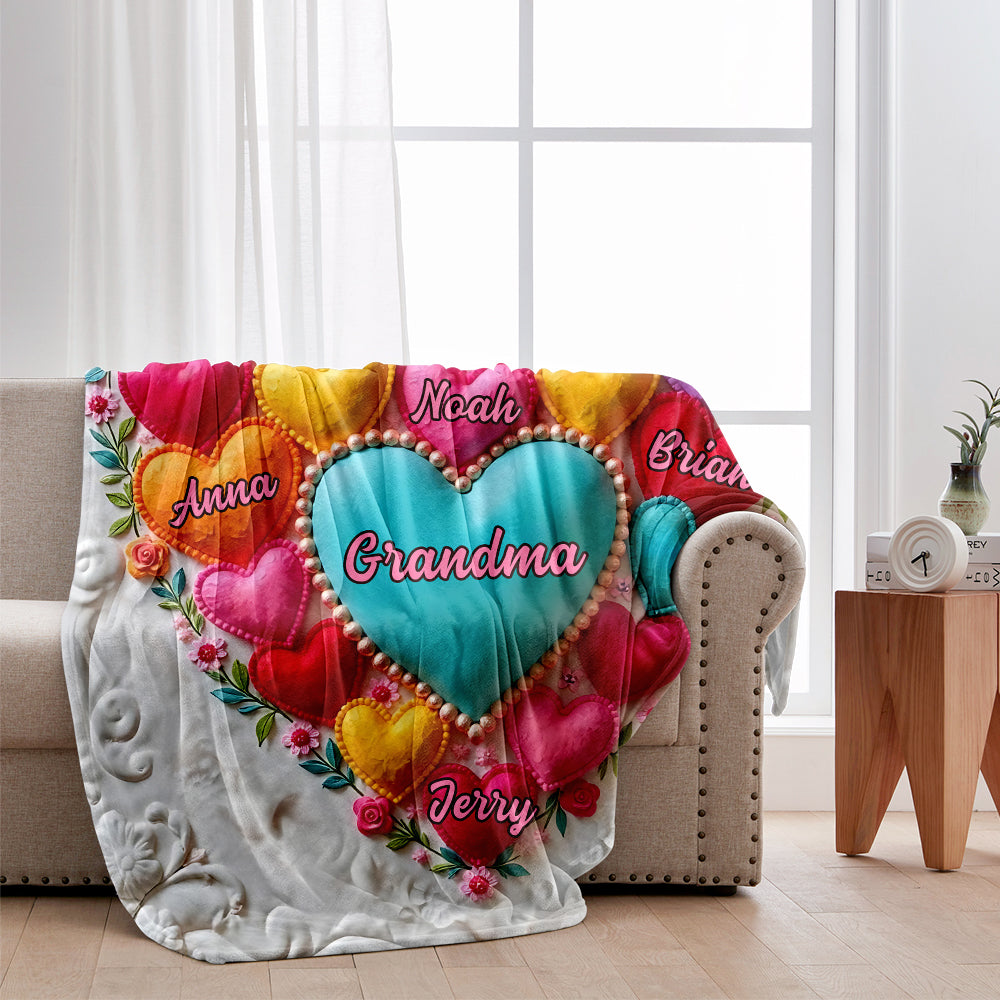 Best Mom/ Grandma Ever - Personalized Grandma Blanket