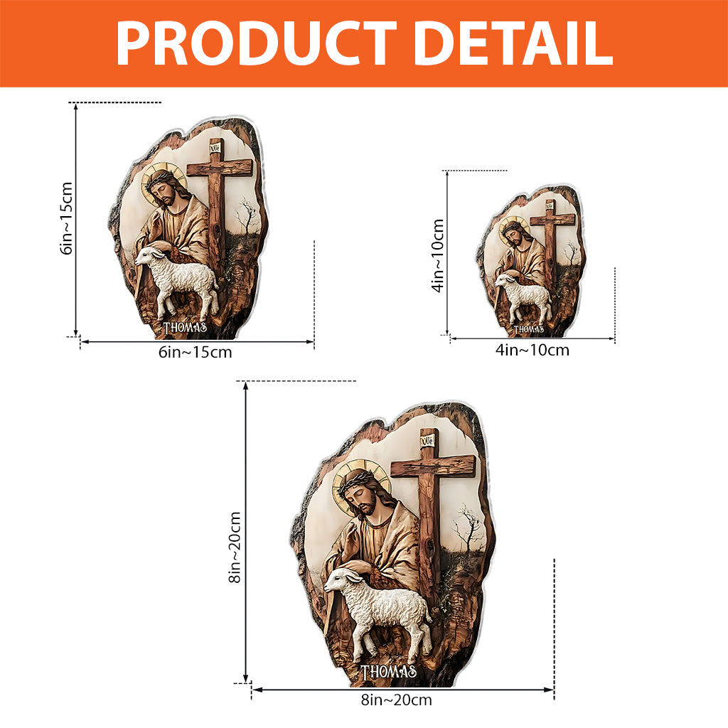 Croyez en Dieu - Plaque acrylique chrétienne personnalisée en forme de pièce