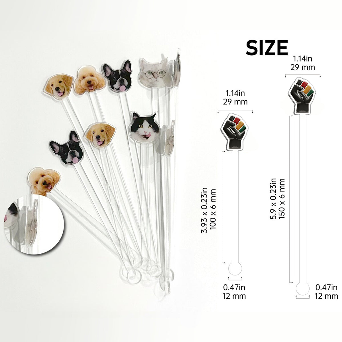 Black History Month - Personalized African American Set Accent Mug with Acrylic Stirrers