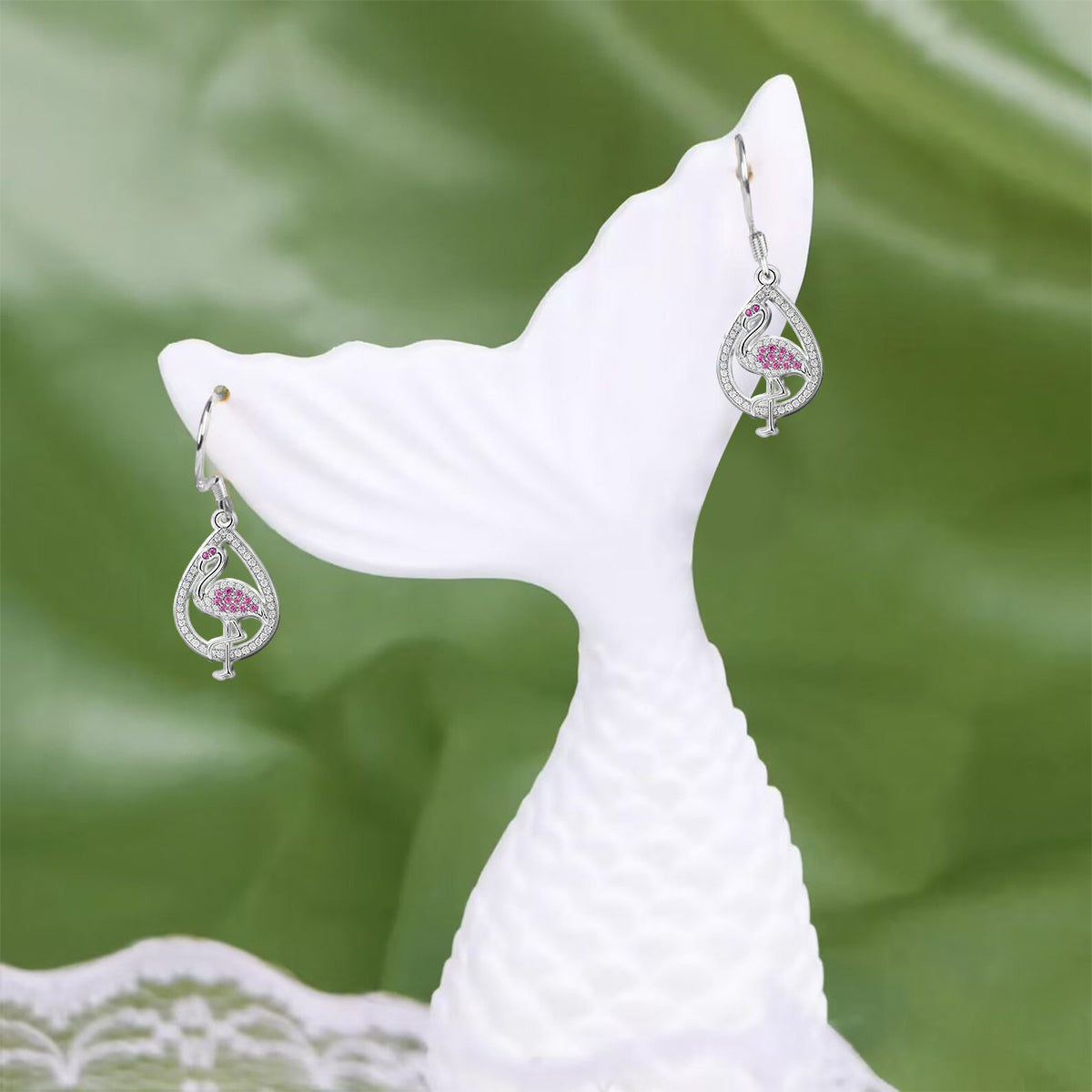 Just A Girl Who Loves Flamingos - Personalized Flamingo Earrings