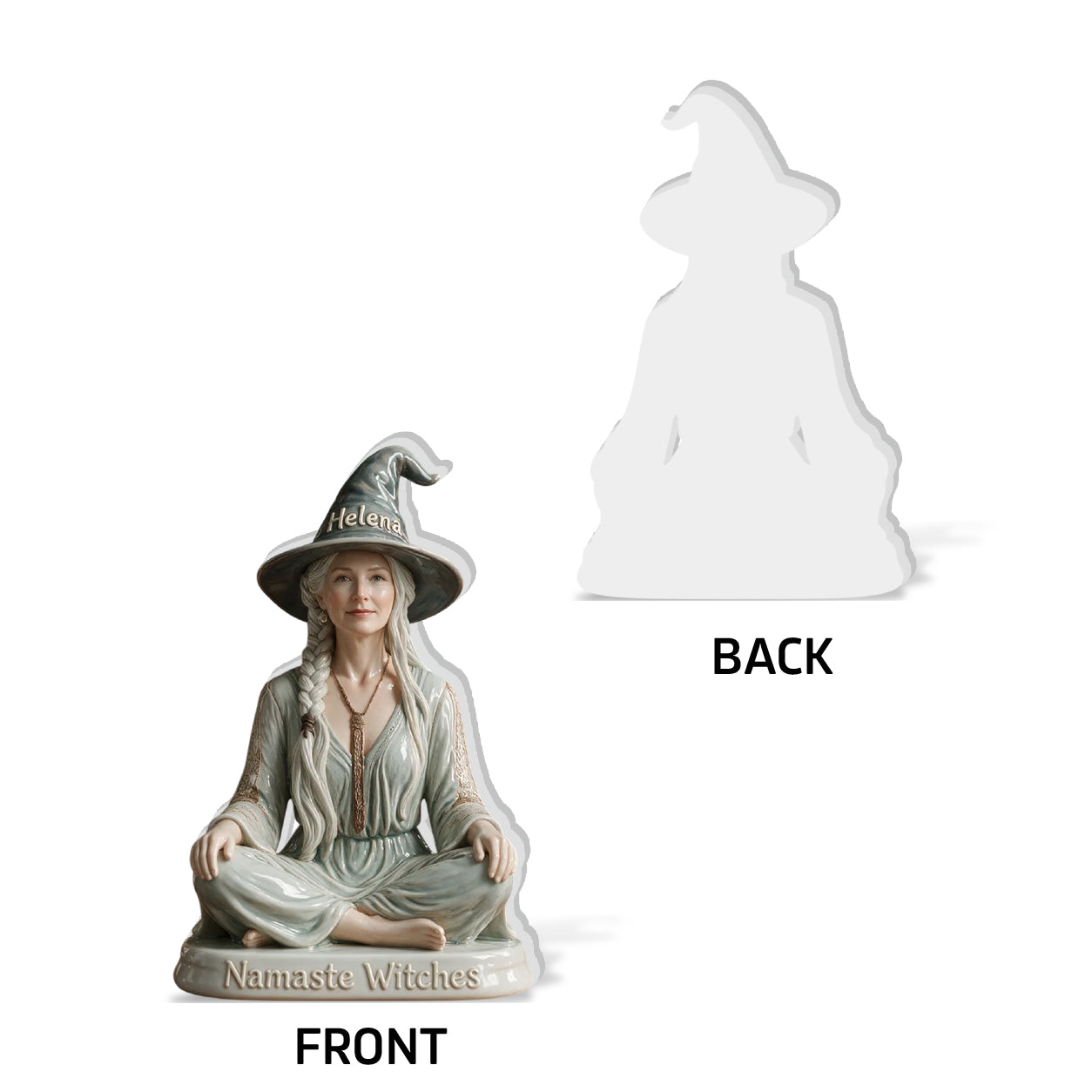 Namaste Witches - Personalized Witch 3D Plaque