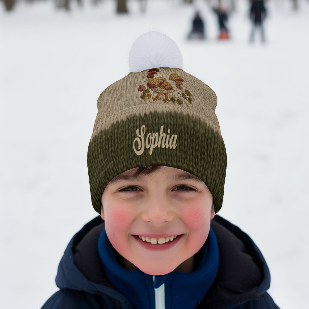 J'adore les poulets - Bonnet personnalisé avec poulet