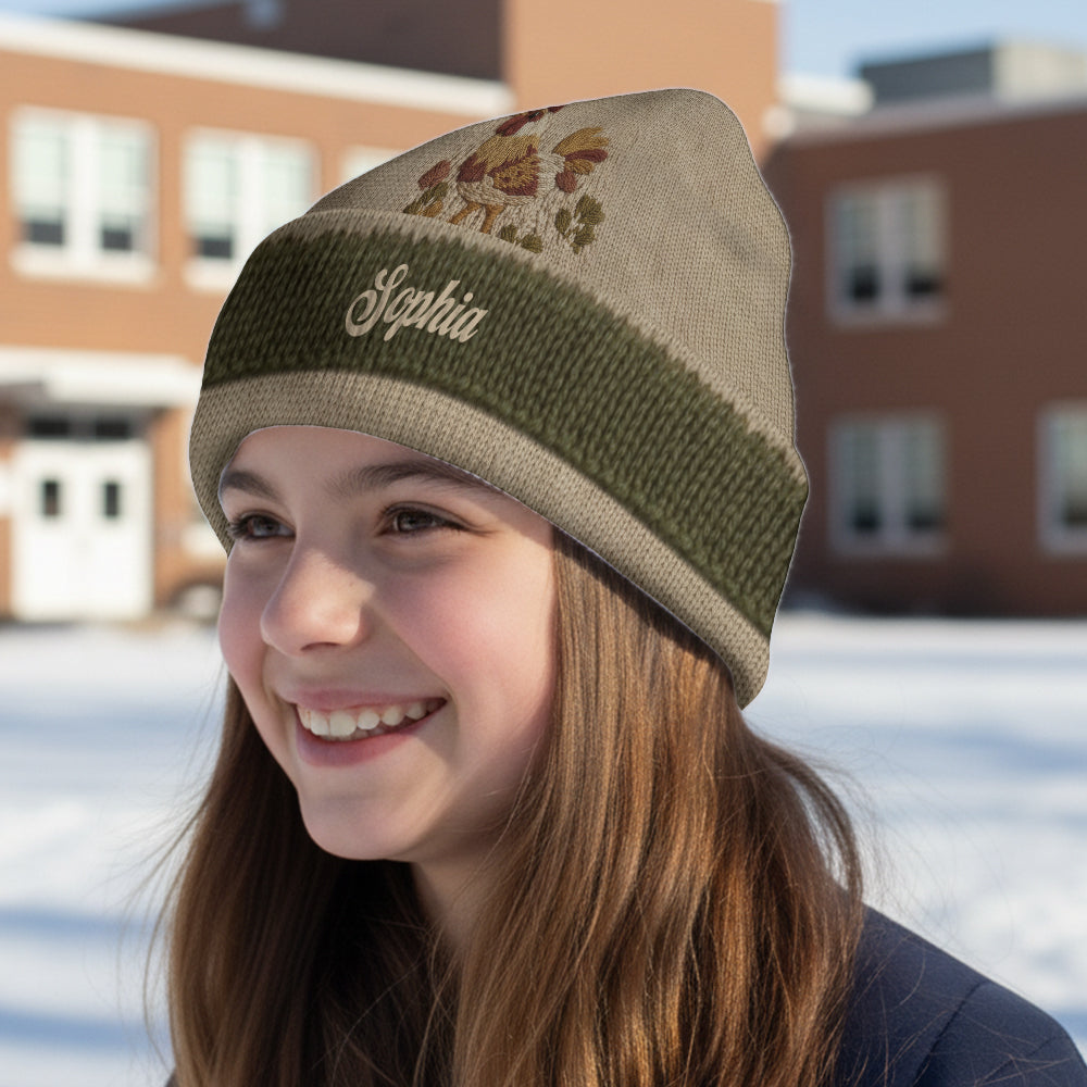 J'adore les poulets - Bonnet personnalisé avec poulet