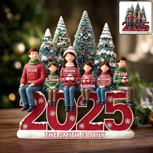 Joyeux Noël - Plaque acrylique personnalisée pour la famille