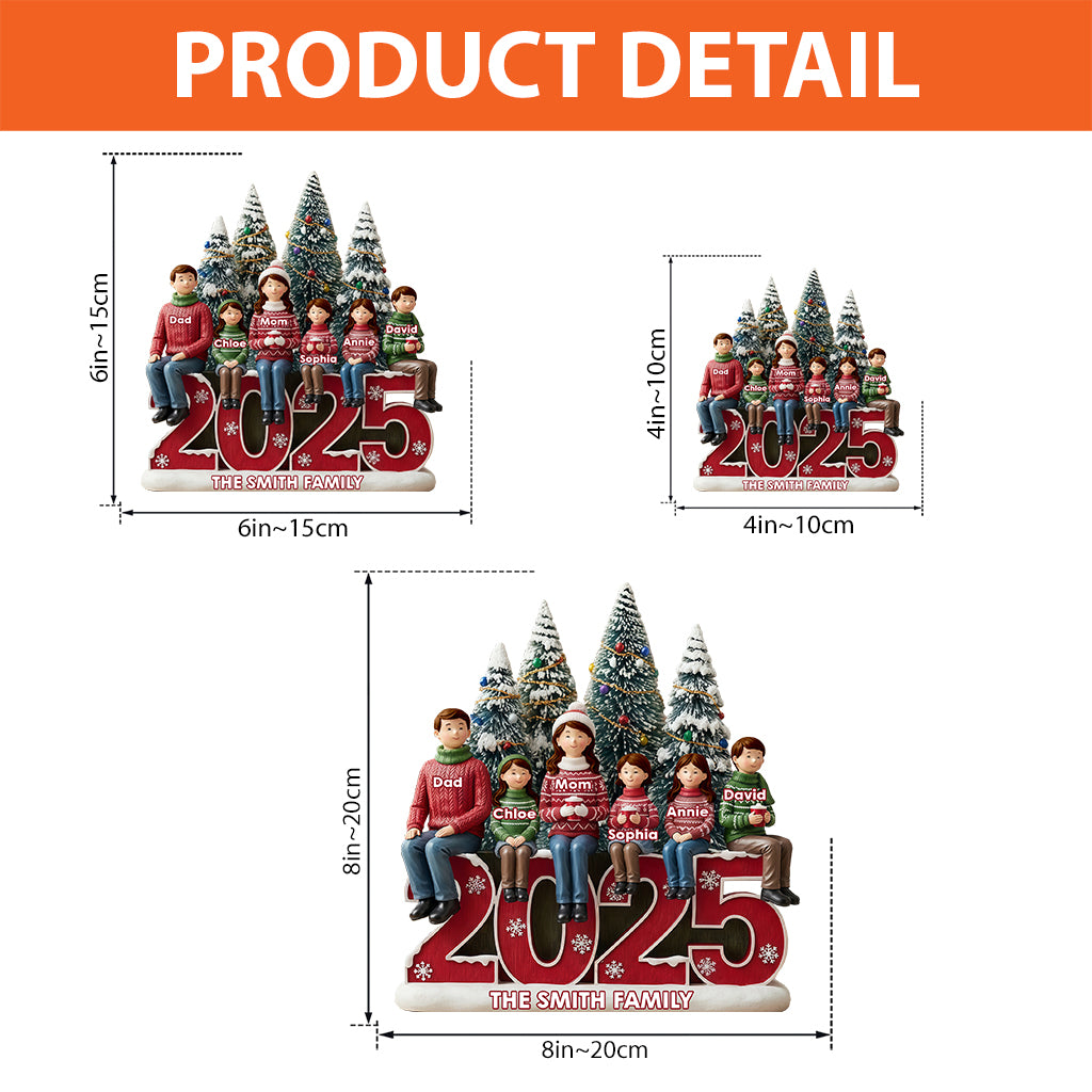 Joyeux Noël - Plaque acrylique personnalisée pour la famille