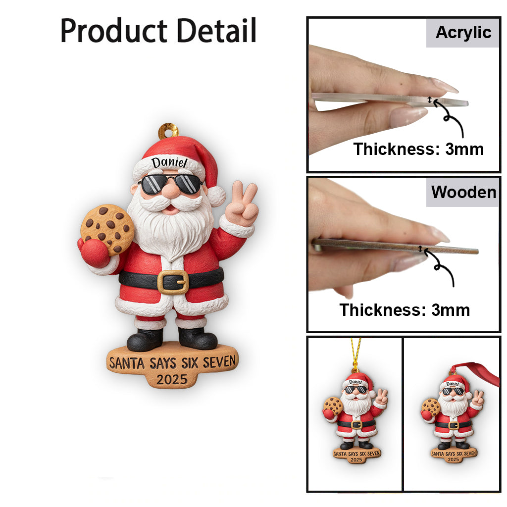 Le Père Noël dit Six Sept - Ornement de Noël personnalisé