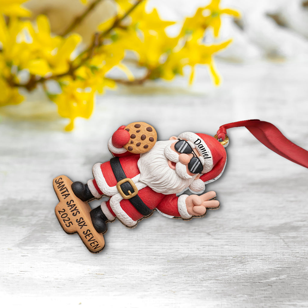 Le Père Noël dit Six Sept - Ornement de Noël personnalisé