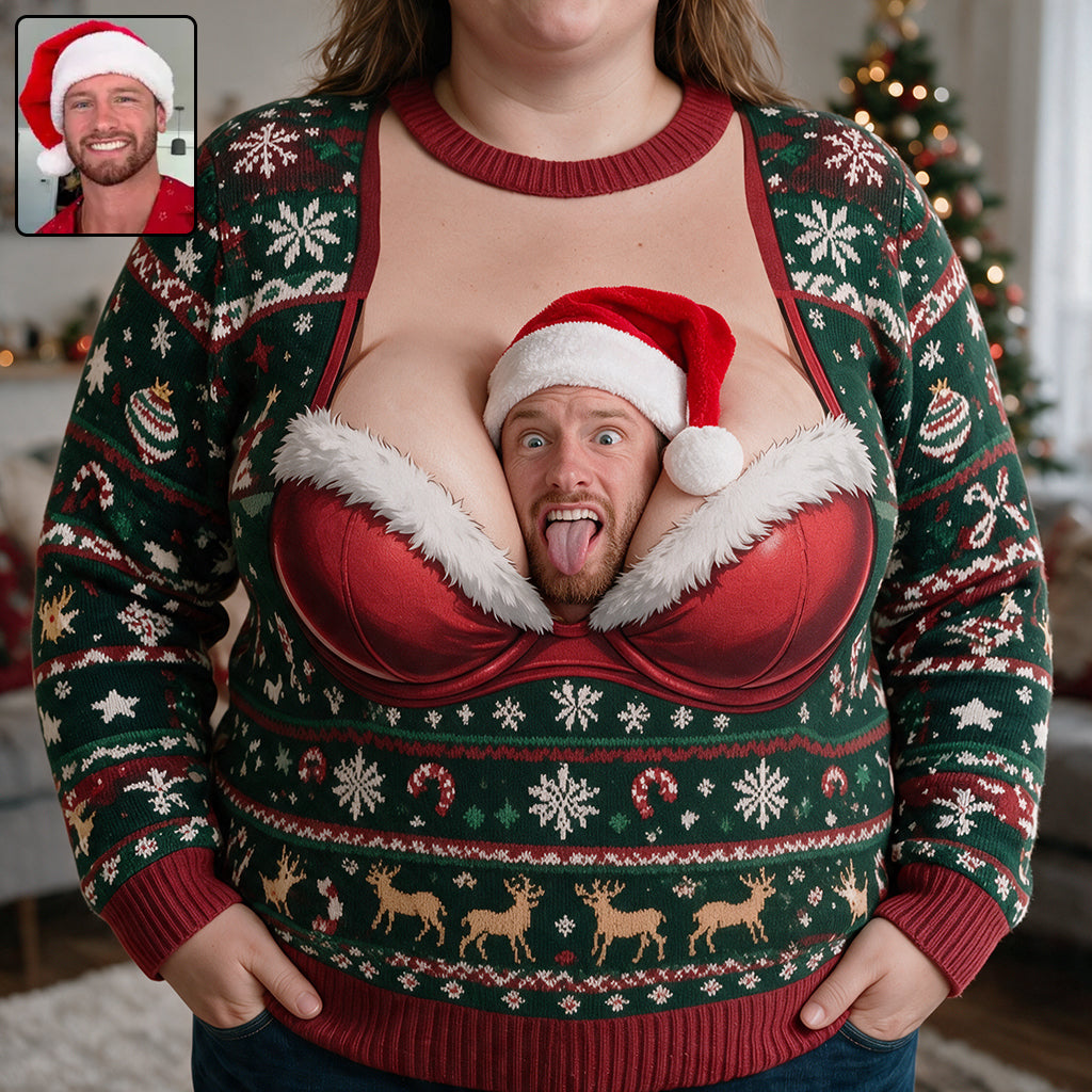 Unbreathable Inside You - Personalized Spicy Couple Ugly Sweater