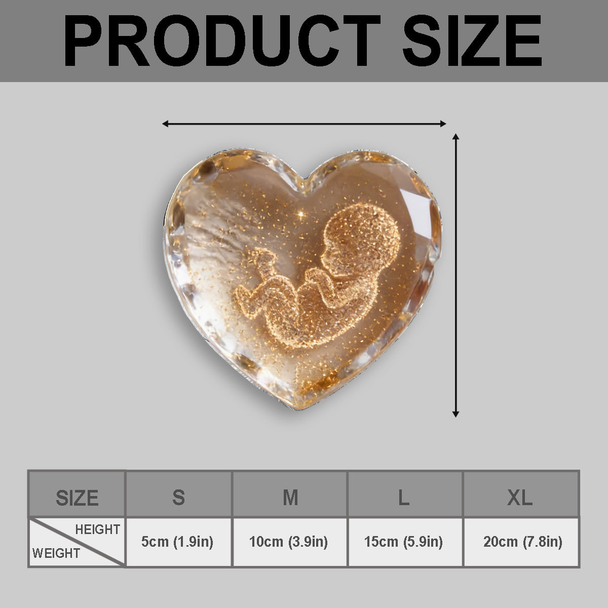 Baby Bump Crystal Pocket Hug - Personalized Pregnancy Pocket Hug Card