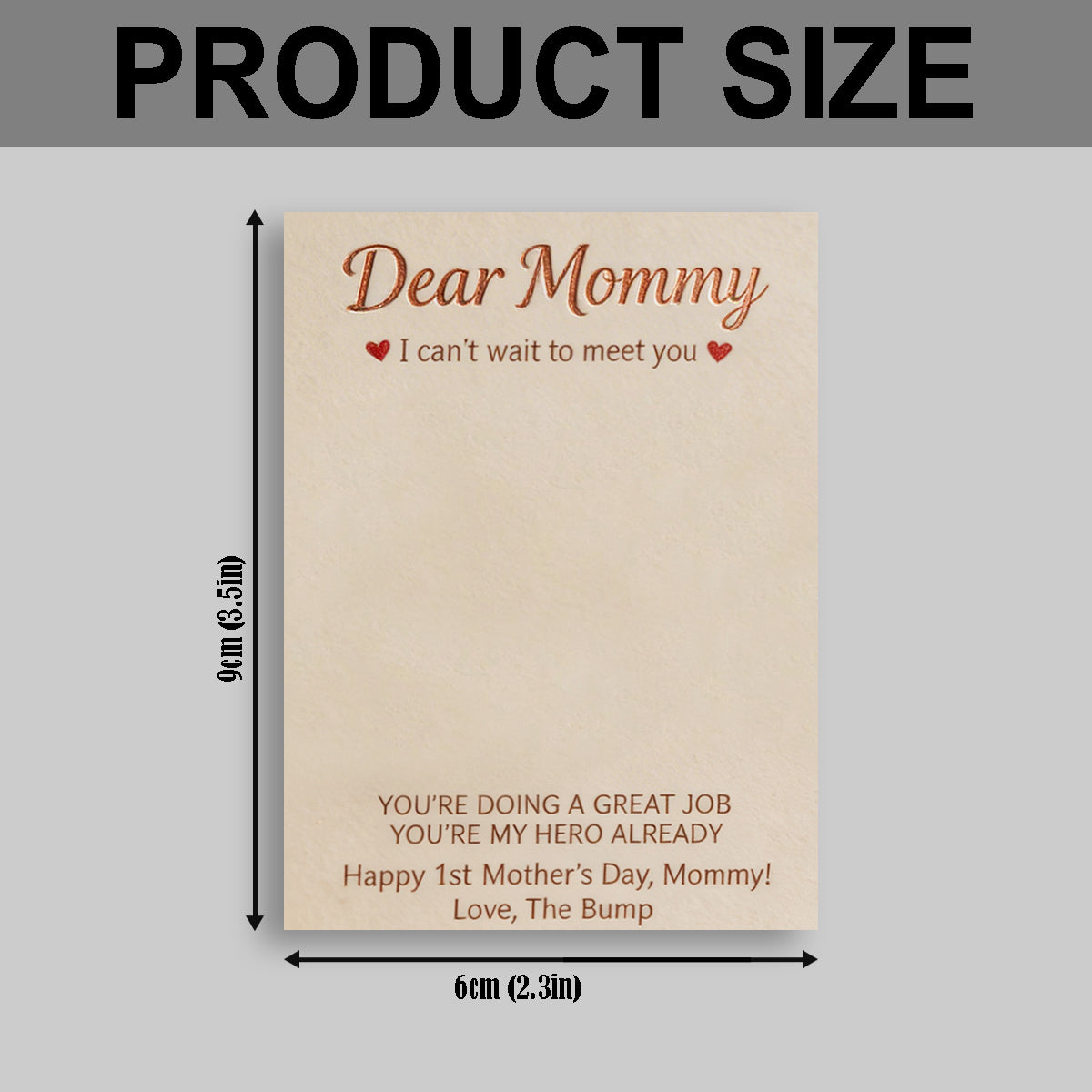 Baby Bump Crystal Pocket Hug - Personalized Pregnancy Pocket Hug Card