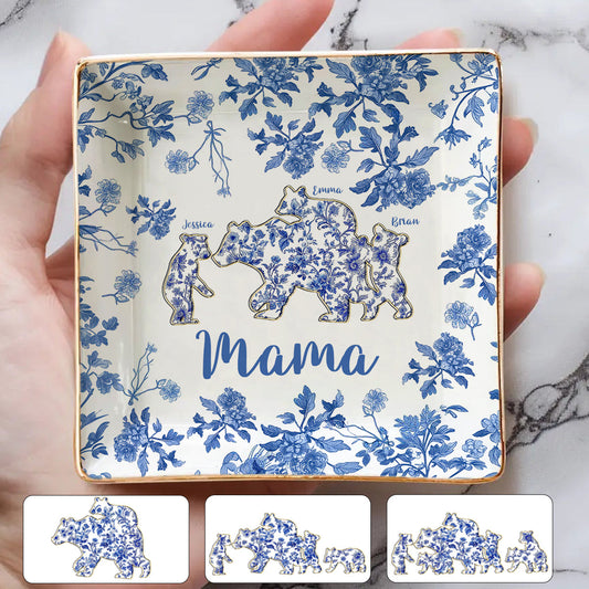 Mama Bear - Personalized Mother Fully Printed Jewelry Dish