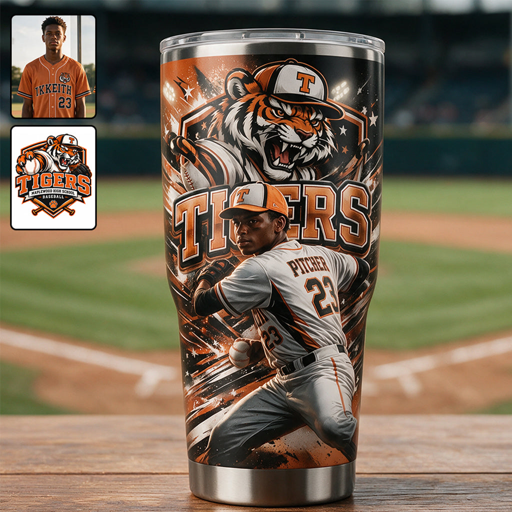 Tasse de Baseball Personnalisée - Équipe et Photo au Choix
