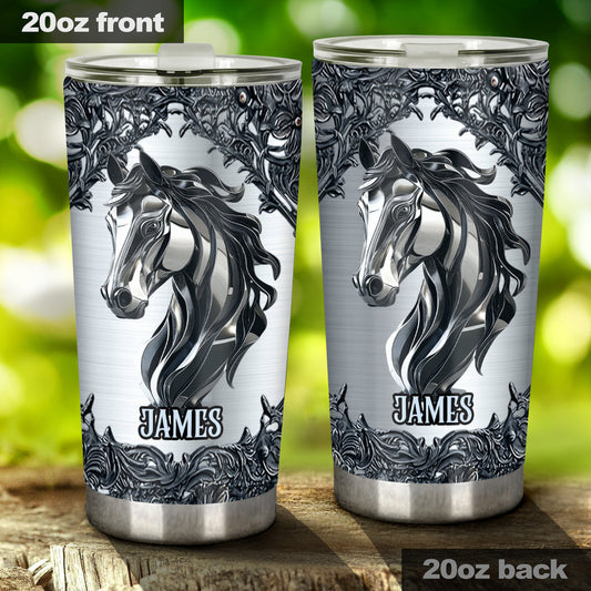 Passionné(e) de chevaux ? Gobelet personnalisé à motif cheval