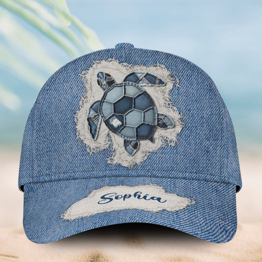 Casquette classique personnalisée Blue Turtle
